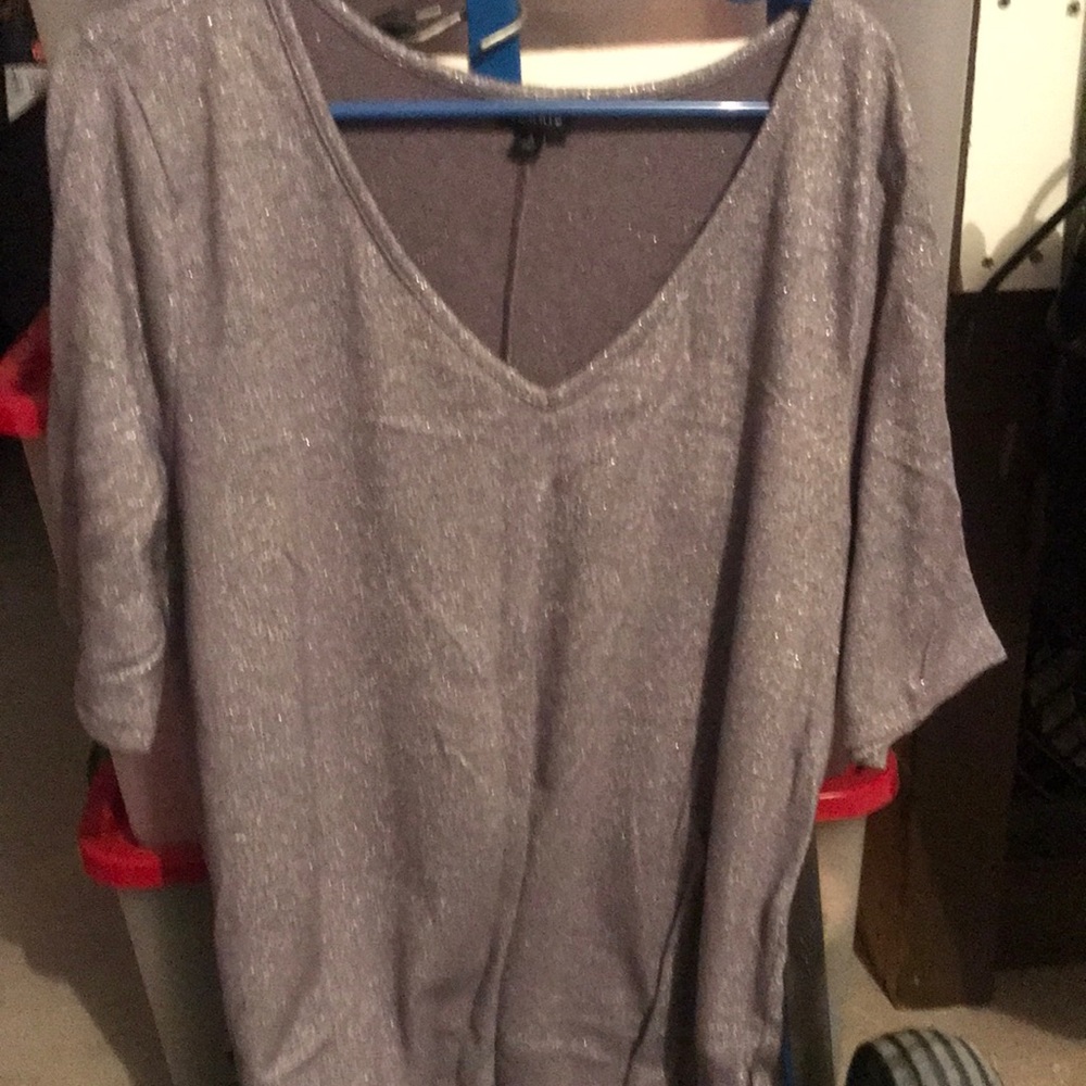 Sliver glittery shirt